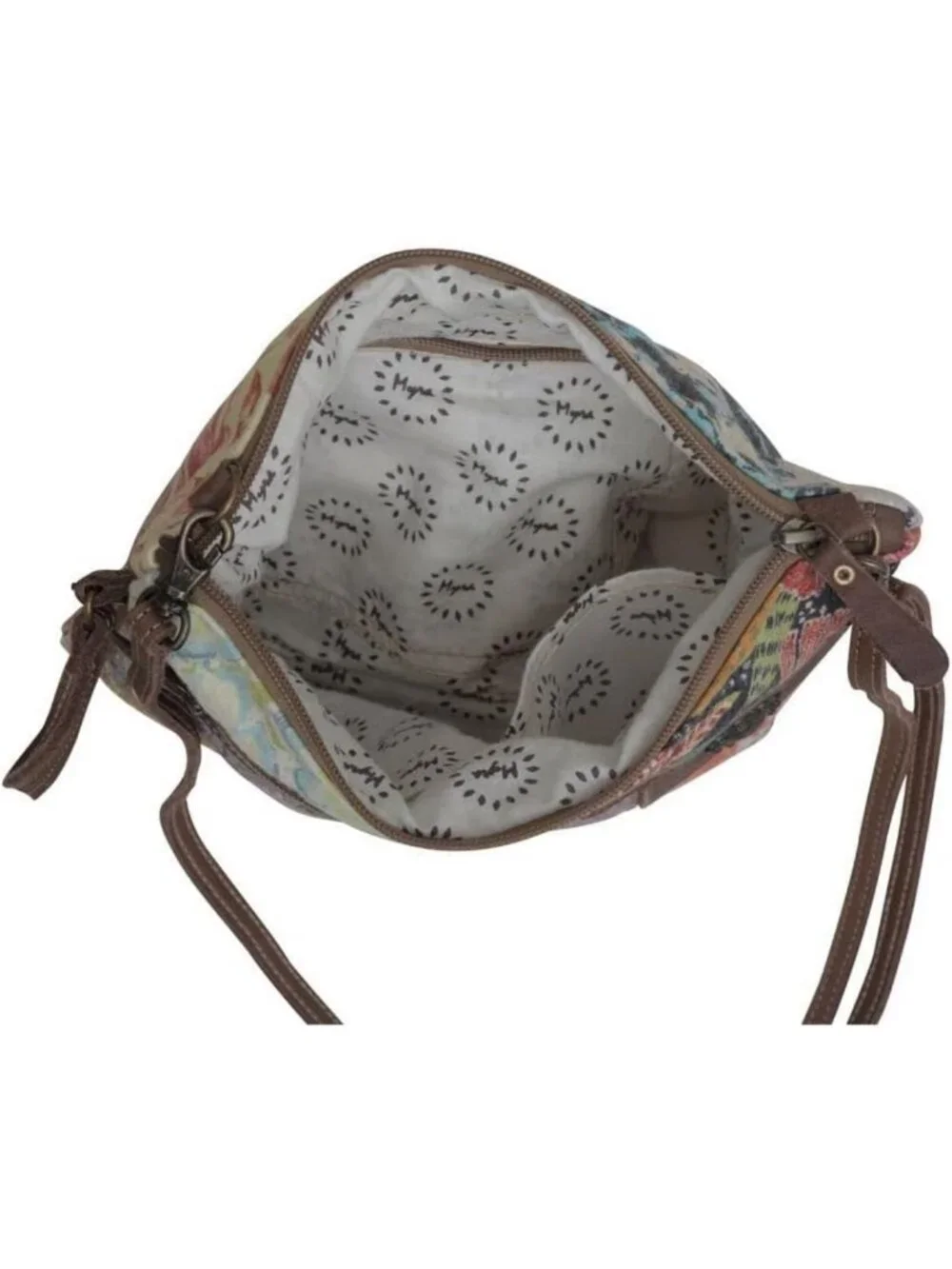Stylish Patchwork Canvas Purse for Women with Leather Strap - Boho Casual Bag